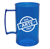 Caneca de acrílico azul escuro 300ml