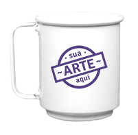 Caneca alumínio branco - 400ml