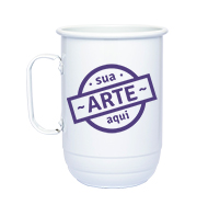 Caneca alumínio branco - 500ml