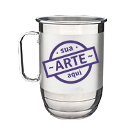 Caneca alumínio prata - 500ml