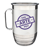 Caneca alumínio prata - 600ml