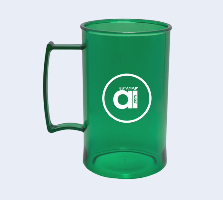 Caneca de acrílico personalizada verde - 300ml